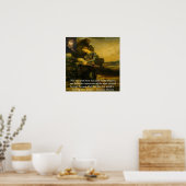 Gustave Moreau "Orpheus"と引用文ポスター ポスター (キッチン)