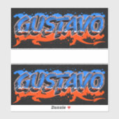 Gustavo Vorname Name Graffiti Aufkleber Sticker シール (シート)