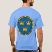 Gustavus Adolfus/ワイシャツスウェーデンの紋章付き外衣 Tシャツ (裏面)