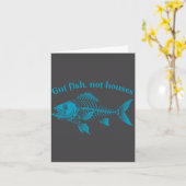 Gut Fish Not Houses, Coastal Conservation Ocean Lo カード (黄色い花)