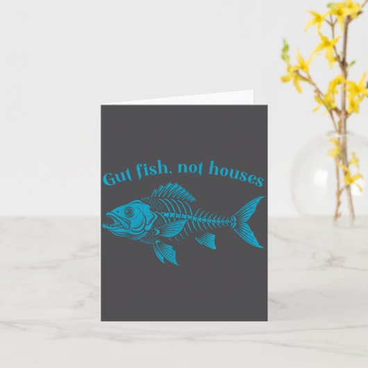 Gut Fish Not Houses, Coastal Conservation Ocean Lo カード (黄色い花)