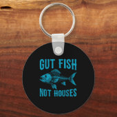 Gut Fish Not Houses, Coastal Conservation Ocean Lo キーホルダー (正面)