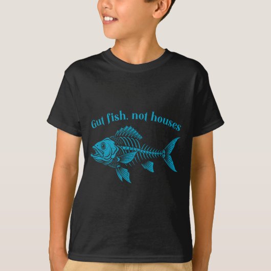 Gut Fish Not Houses, Coastal Conservation Ocean Lo Tシャツ (正面)