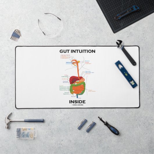 Gut Intuition Inside Digestive System Humor デスクマット (ワークステーション)