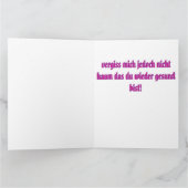 Gute Besserung Karte カード (内部)