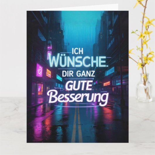 Gute Besserung Karte カード (黄色い花)