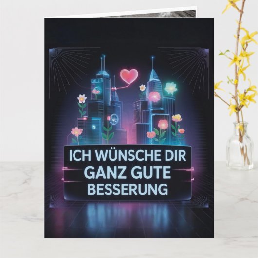 Gute Besserung Karte カード (黄色い花)