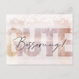 *Gute Besserung* Spruch Karte Blass ポストカード