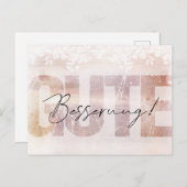 *Gute Besserung* Spruch Karte Blass ポストカード (正面/裏面)