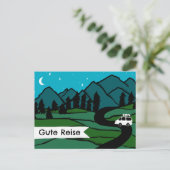 Gute Reise Campervan Vanlife Wohnmobil Sommer Berg ポストカード (スタンド正面)