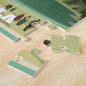  GUTEMALA LAGO PETEN Retro poster ジグソーパズル (側面)