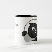 "Guten Morgen" Tasse mit Schaf ツートーンマグカップ (中央)