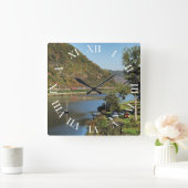 Güterzug bei Löf スクエア壁時計 (ホーム)