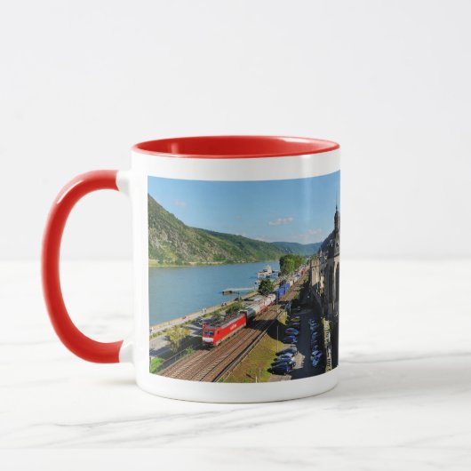 Güterzug in Oberwesel マグカップ (左)