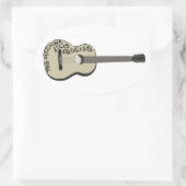Guthrieのギター "This Machine Kills Fascists" 楕円形シール (バッグ)