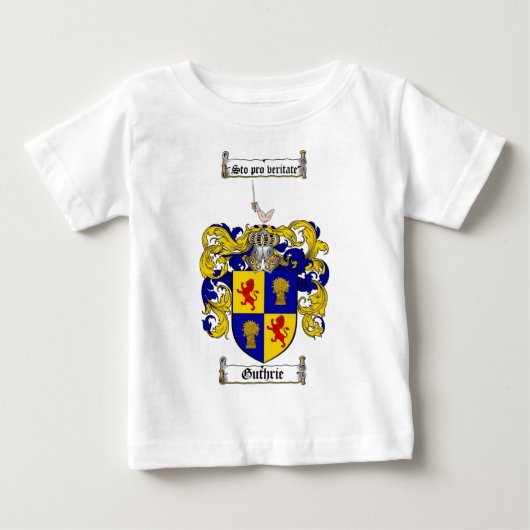 GUTHRIEの家紋- GUTHRIEの紋章付き外衣 ベビーTシャツ (正面)