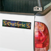 Guthrieの紋章付き外衣 バンパーステッカー (トラック上)