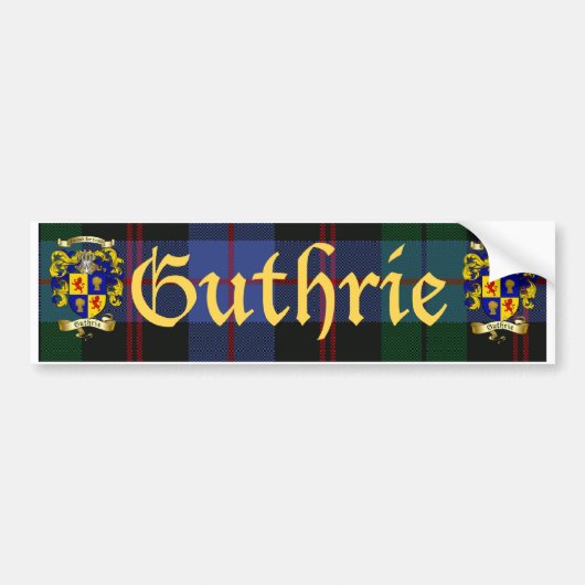 Guthrieの紋章付き外衣 バンパーステッカー (正面)