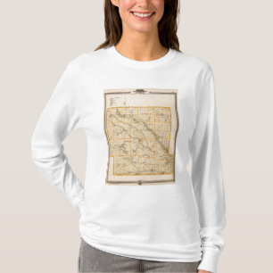 Guthrie郡、アイオワ州の地図 Tシャツ