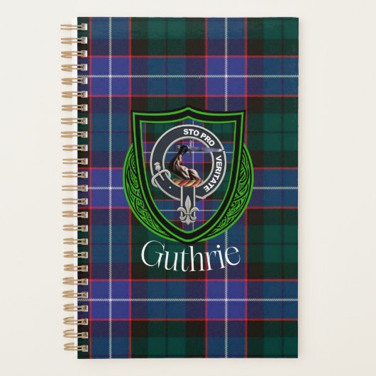 Guthrie スコットランド クラン ターター + クレスト プランナー手帳 (正面)