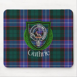 Guthrie スコットランド クラン ターター + クレスト マウスパッド
