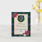 Guthrie Scottish Clan Tartan & Crest カード (黄色い花)