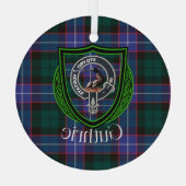 Guthrie Scottish Clan Tartan & Crest ガラスオーナメント (裏面)