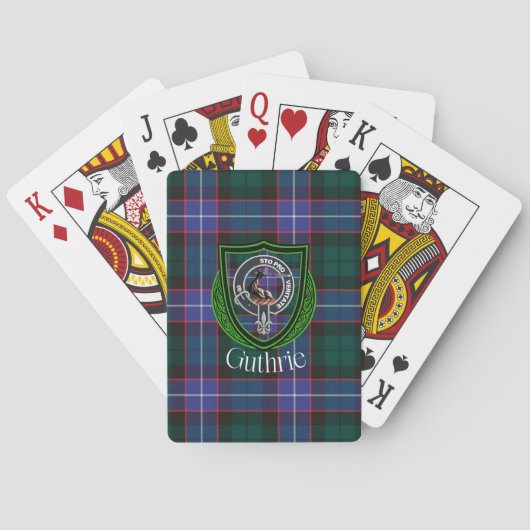 Guthrie Scottish Clan Tartan & Crest トランプ (裏面)