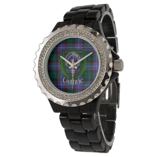 Guthrie Scottish Clan Tartan & Crest 腕時計 (アングル)