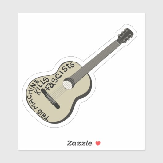 Guthrie's Guitar "This Machine Kills Fascists"  シール (シート)