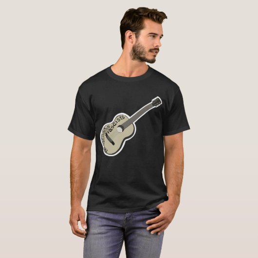Guthrie's Guitar "This Machine Kills Fascists"  Tシャツ (正面フル)