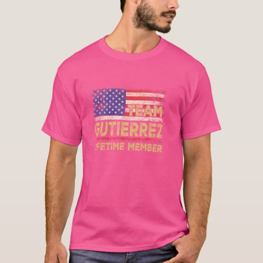 Gutierrezの姓Tシャツ チームGutierrez永久 Tシャツ (正面)
