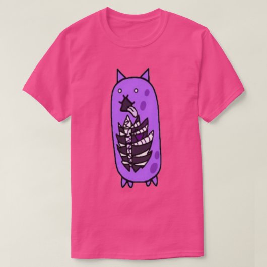 Gutless cat from battle cats  tシャツ (デザイン正面)