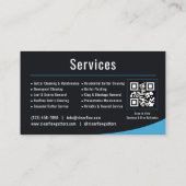 Gutter Cleaning Service QR Code Professional  名刺 (裏面)