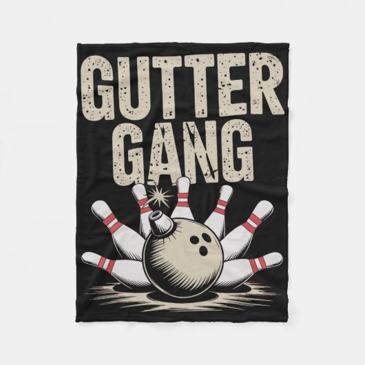 Gutter Gang Bowling 1 フリースブランケット (正面)