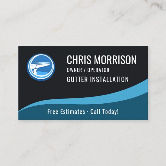 Gutter Installation QR Code 名刺 (正面)