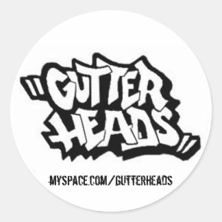 GUTTER-LOGO, myspace.com/gutterheads – ステッカー