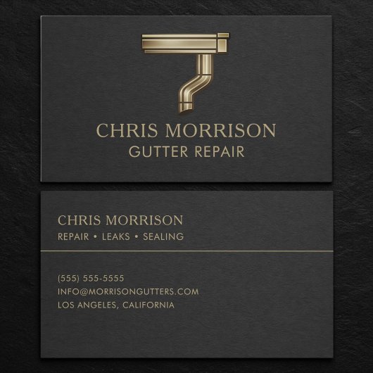 Gutter Repair Business Card 名刺
