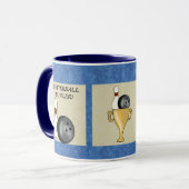 Gutterballのボウリングをする人、クリケットの投手のマグ マグカップ (正面左)