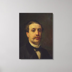 Guy de Maupassant 1876年のポートレート キャンバスプリント