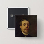 Guy de Maupassant 1876年のポートレート 缶バッジ (正面&裏面)