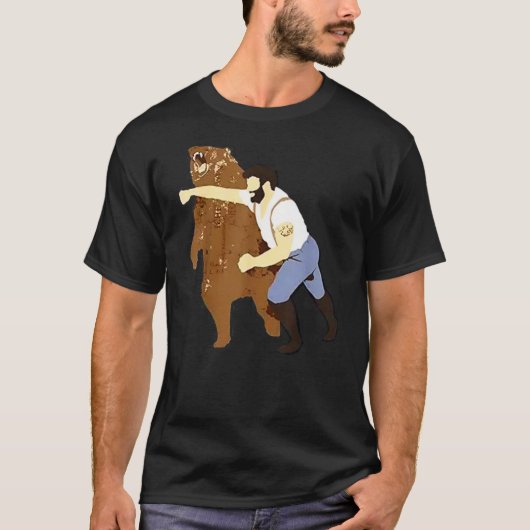 Guy Punching Bear (2) Tシャツ (正面)