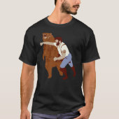 Guy Punching Bear (3) Tシャツ (正面)