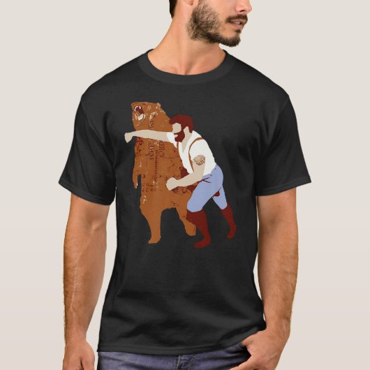 Guy Punching Bear Tシャツ (正面)