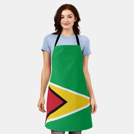 Guyana flag エプロン (着用した状態)
