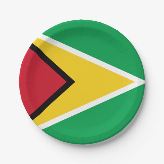 Guyana flag  ペーパープレート (正面)