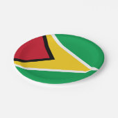 Guyana flag  ペーパープレート (アングル)