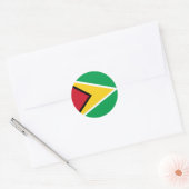 Guyana flag  ラウンドシール (封筒)