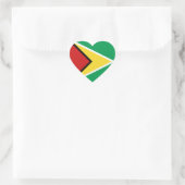Guyana Flag Heart Sticker ハートシール (バッグ)
