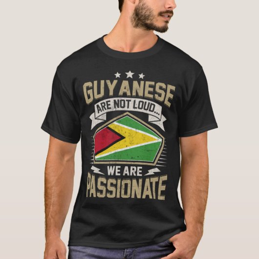 Guyana Flag Passionate Guyanese Girls & Women Tシャツ (正面)